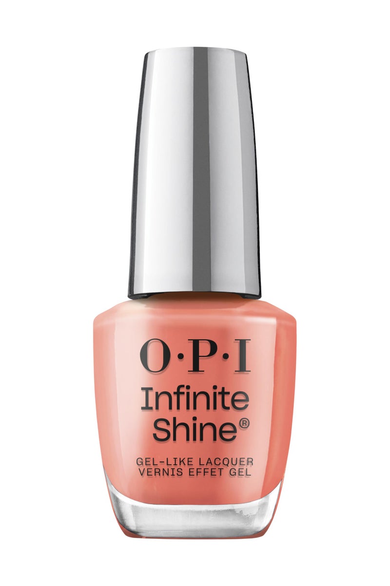 OPI Infinite Shine Megawatt Hot Sheer Dark Orange Crme Long Wear Gel Like Nail Polish Vegan Long Lasting Streak Free - Image 2