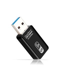 جنرال محول واي فاي عبر الـ USB بتردد مزدوج 1200 ميجابت/ثانية، جهاز استقبال واي فاي عبر الـ USB لأجهزة الحاسوب المكتبية والمحمولة، بطاقة شبكة واي فاي مزدوجة النطاق 2.4 جيجاهرتز/5.8 جيجاهرتز، جهاز دائرة ذاتي.  - Image 2