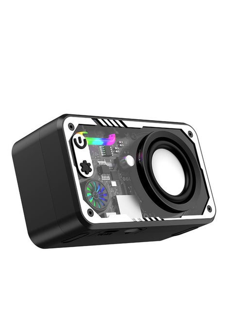Portable Bluetooth Speaker, Bluetooth Speaker Loud, Wireless Bluetooth 5.3 Speaker with Color RGB Light, Device Serial Connection Double Speaker, Transparent Bluetooth Sound for Indoor, Outdoor