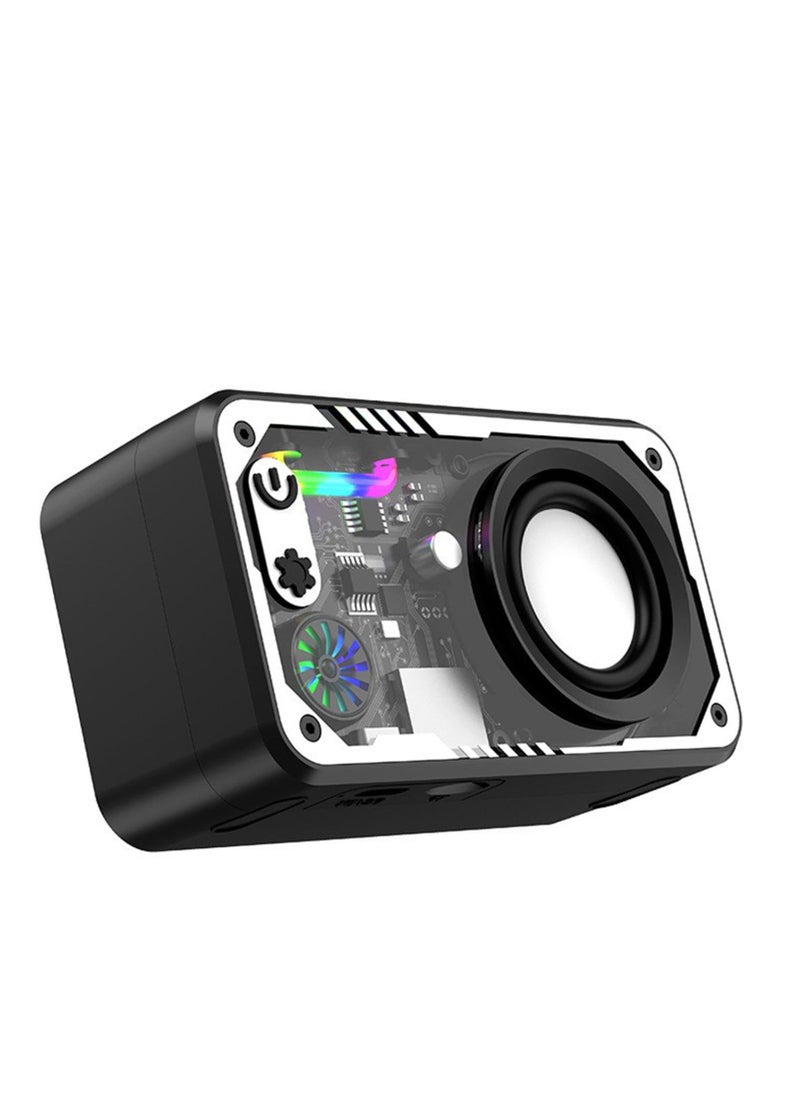 SYOSI - Portable Bluetooth Speaker, Bluetooth Speaker Loud, Wireless Bluetooth 5.3 Speaker with Color RGB Light, Device Serial Connection Double Speaker, Transparent Bluetooth Sound for Indoor, Outdoor - Image 1