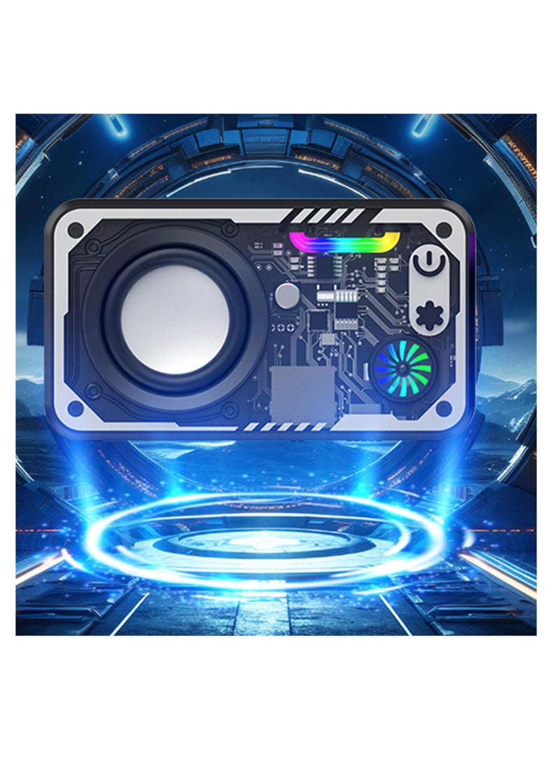 SYOSI - Portable Bluetooth Speaker, Bluetooth Speaker Loud, Wireless Bluetooth 5.3 Speaker with Color RGB Light, Device Serial Connection Double Speaker, Transparent Bluetooth Sound for Indoor, Outdoor - Image 1