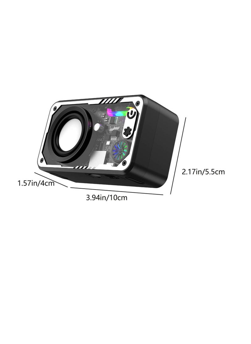 SYOSI - Portable Bluetooth Speaker, Bluetooth Speaker Loud, Wireless Bluetooth 5.3 Speaker with Color RGB Light, Device Serial Connection Double Speaker, Transparent Bluetooth Sound for Indoor, Outdoor - Image 1