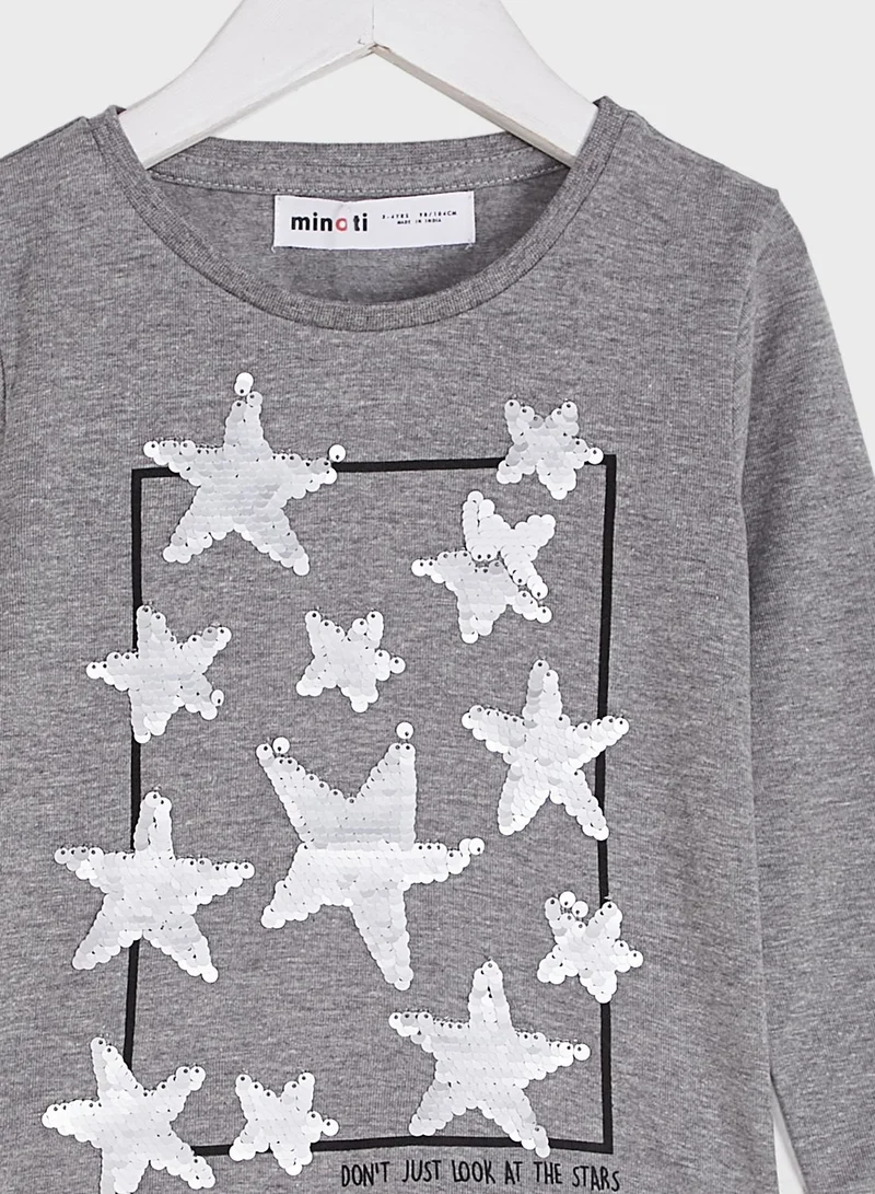 MINOTI Kids Star Printed T-Shirt