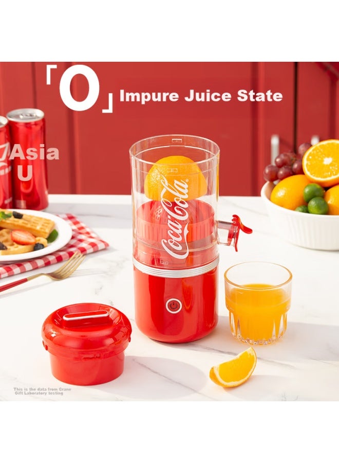 Coca-Cola عصارة كيكوكيل، قابلة للشحن عبر USB، مصنوعة من مواد غذائية، مدمجة وسهلة التنظيف، عصارة برتقال، عصارة جريب فروت، صانع عصير أصلي، آلة عصر - Image 4