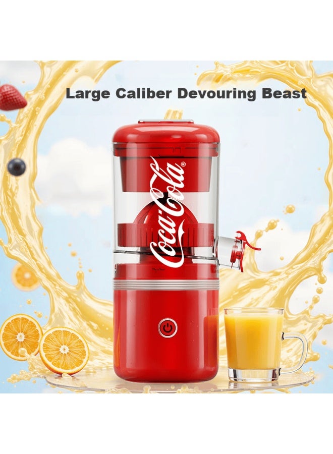 Coca-Cola عصارة كيكوكيل، قابلة للشحن عبر USB، مصنوعة من مواد غذائية، مدمجة وسهلة التنظيف، عصارة برتقال، عصارة جريب فروت، صانع عصير أصلي، آلة عصر - Image 3