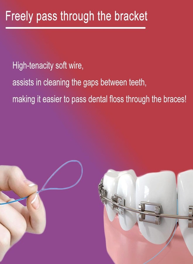 SNAWOP Dental Floss Threaders for Braces,Bridges and Implants 70 Count Bridge Flossers for Adults - Image 5