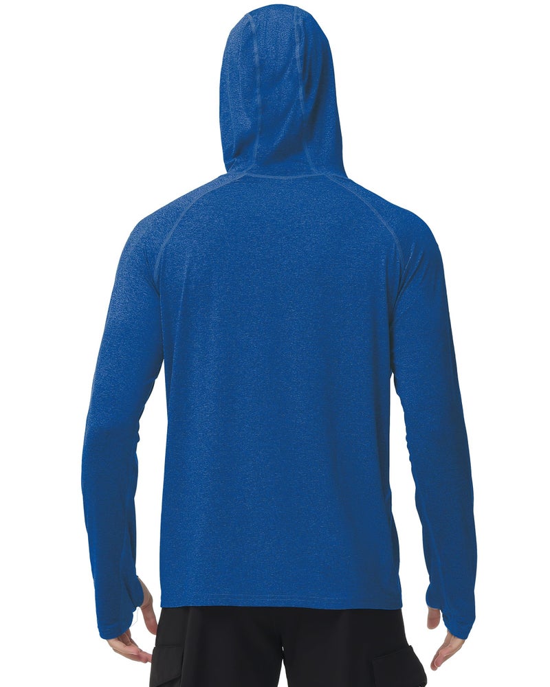 Roadbox Long Sleeve Sun Shirts for Men - UPF 50+ UV Protection Hoodie Shirt for Fishing Swim Rash Guard Beach Running Workout - Image 3
