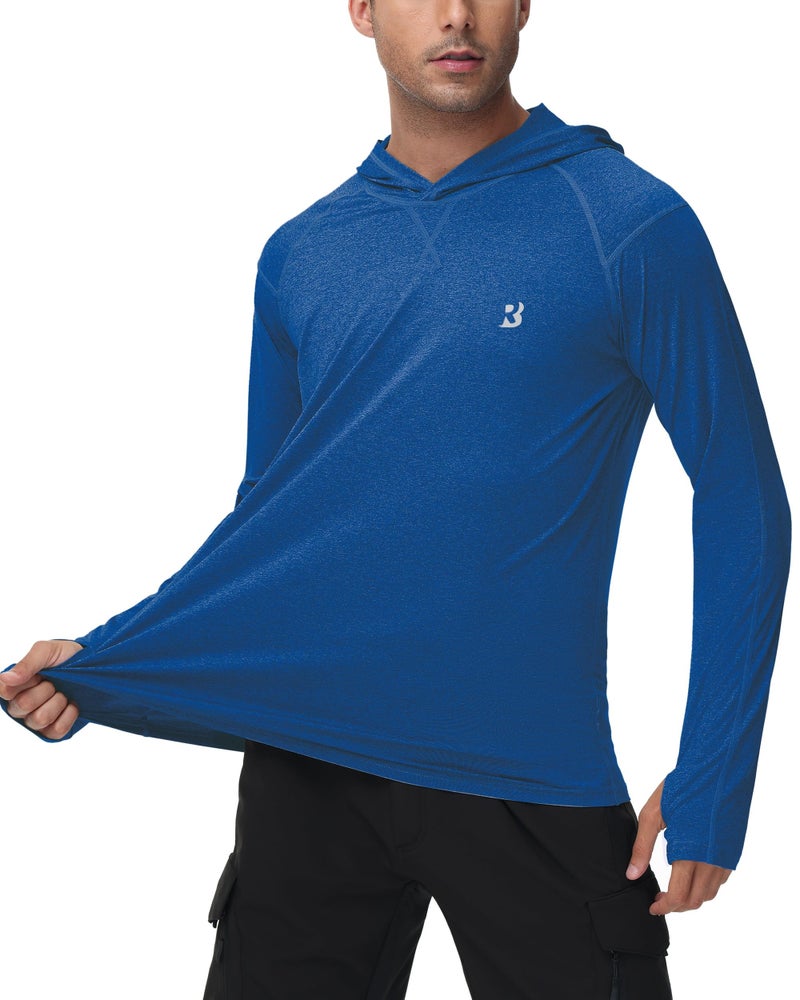 Roadbox Long Sleeve Sun Shirts for Men - UPF 50+ UV Protection Hoodie Shirt for Fishing Swim Rash Guard Beach Running Workout - Image 2