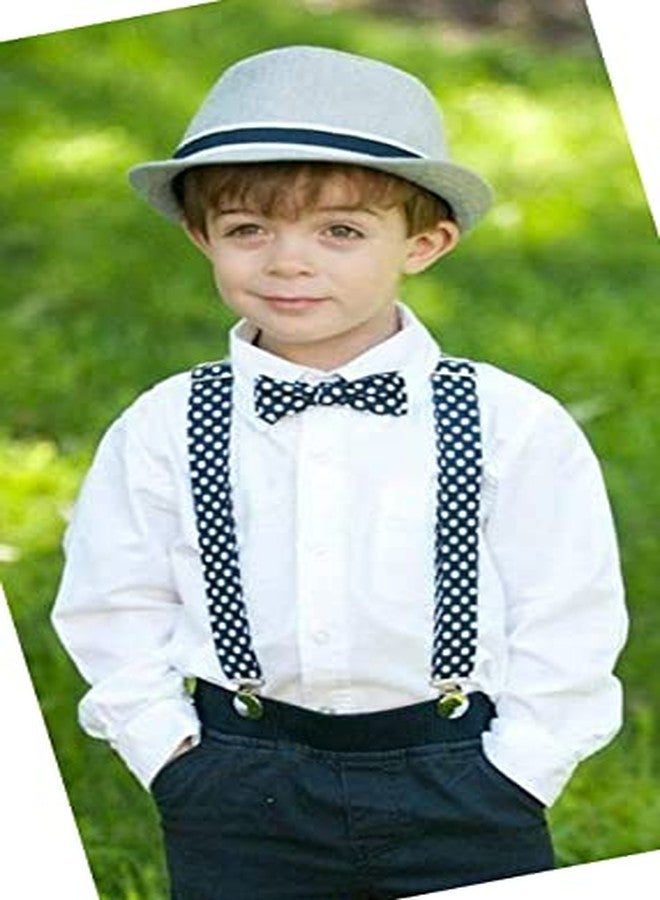 CLOTHERA Suspender and Bow Tie Set with Matched Hat for 1yrs to 3yrs- (White) - Image 5