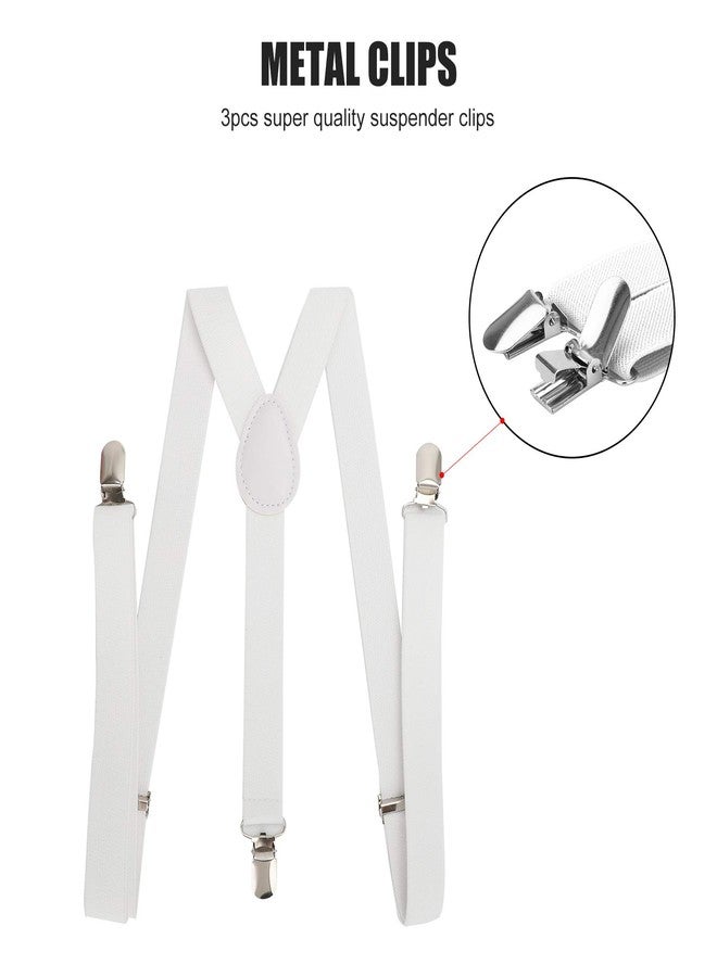 CLOTHERA Suspender and Bow Tie Set with Matched Hat for 1yrs to 3yrs- (White) - Image 4