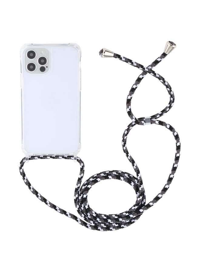 زبون جراب حماية شفاف من الأكريليك مقاوم للصدمات لهاتف iPhone 13 Pro مع حزام - Image 1