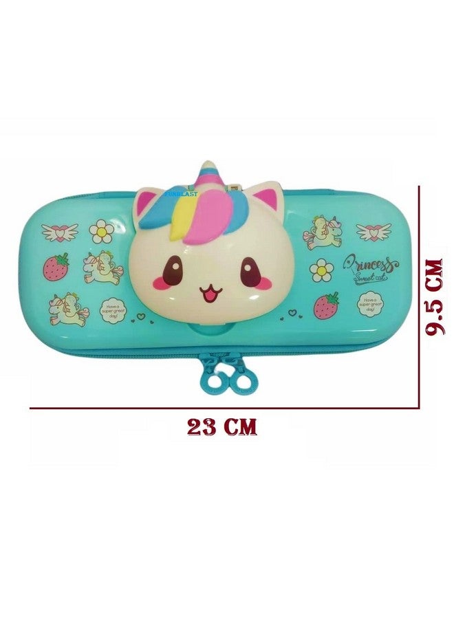 فنبلاست حقائب أقلام فن بلاست الأنيقة للبنات، حافظة أقلام للبنات، حقائب أقلام للأطفال، صندوق أقلام للأطفال، منظم أدوات مكتبية (وردي) - Image 2