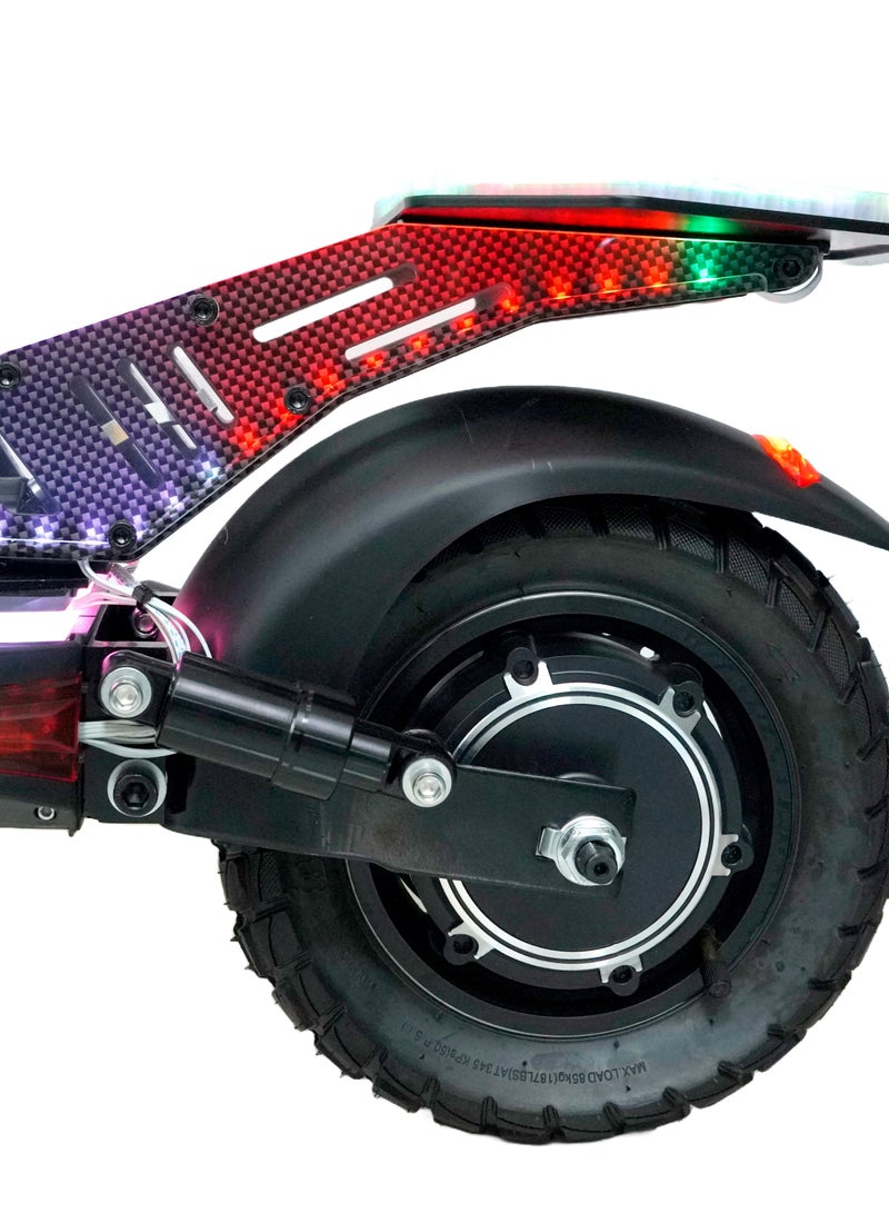 ROHAN WINGS Wings Model S1 Plus Grand Racing E Scooter For Adults | Big Motor | 48V13Ah Battery | 35-40 Km Range With Full Body Lighting System On Dashboard And Also On Mud Guard With Bluetooth Speaker |Big Digital Display, 10" Off-Road Tires, Foldable E Scooter, Includes Free Helmet, Toolkit, Safety Belt, Lock, Pump & Mobile Holder - Image 3