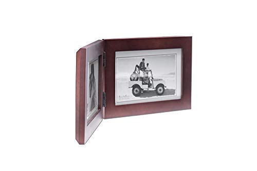 Malden Double Horizontal 4x6 Picture Frame - Wide Real Wood Molding, Real Glass - Dark Walnut - Image 2