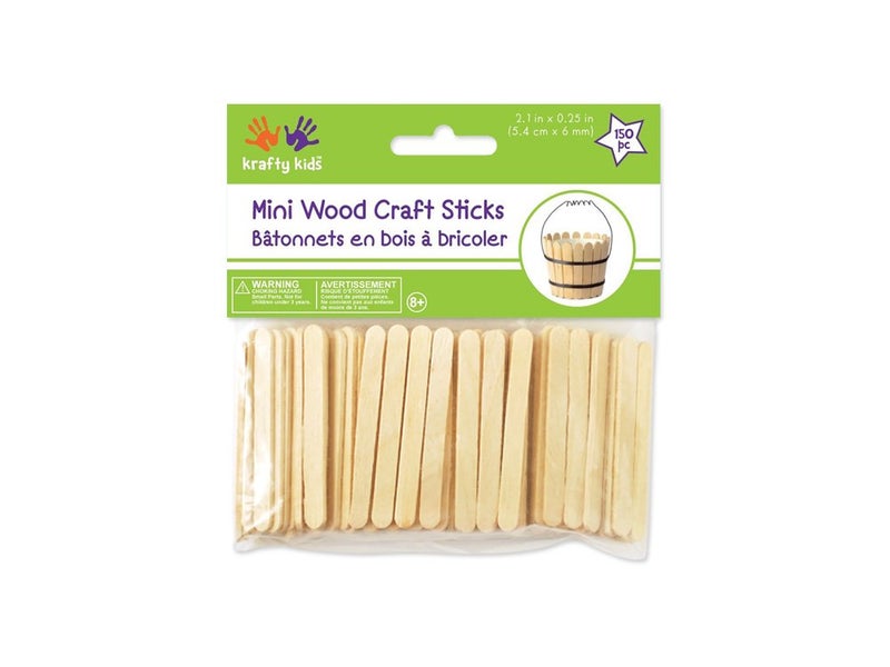 Multicraft Forever in Time Krafty Kids CW496 Craftwood Mini Craft Sticks, 2 .13in by 0.25in, Natural, 150-Piece - Image 5