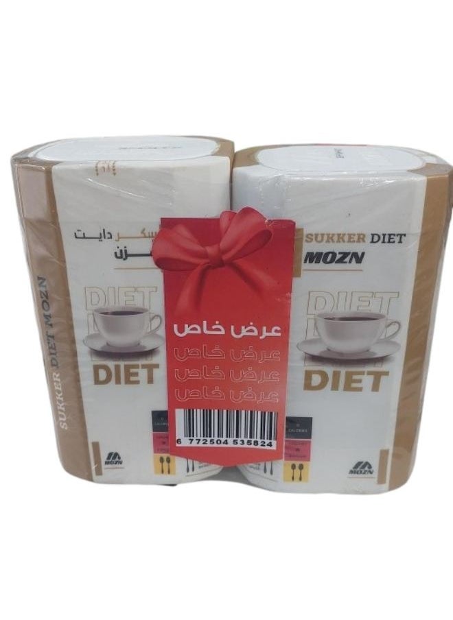 Mozn Offer 2 Diet Sugar Sweetener 96  Sachets-x 1Gram + 2 Spoonful  - Image 1