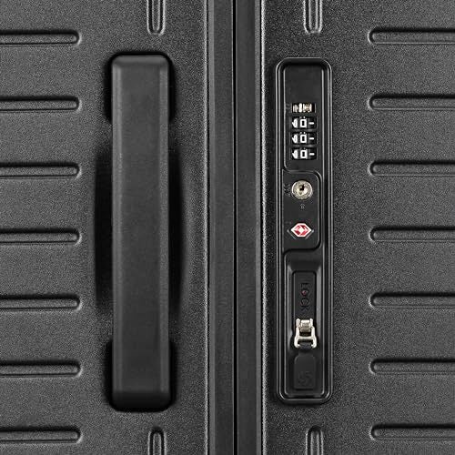 Samsonite Framelock Max 21” Carry-On Hardshell Zipperless Luggage - Highly Secure Integrated Eazylock™ Mechanism - RightHeight™ Adjustable Handle System - 360° Spinner Wheels - Airline Approved - Asphalt Black - Image 5