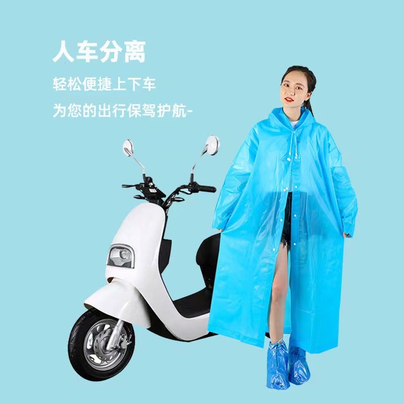 Tpe Thickened Non-Disposable Raincoat Travel Outdoor Adult Children Travel Unisex Eva Raincoat Poncho - Image 5
