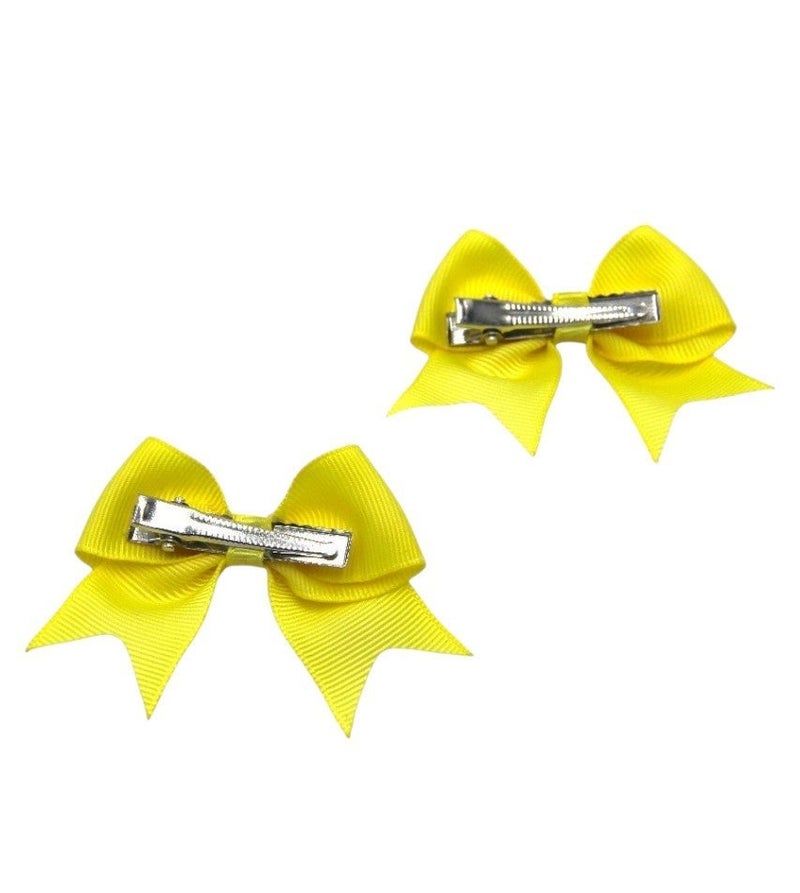 دىدانيالا مجموعة نظارات ياسمين على شكل قلب ومشابك شعر فيونكة للأطفال والبنات - أصفر - Image 3