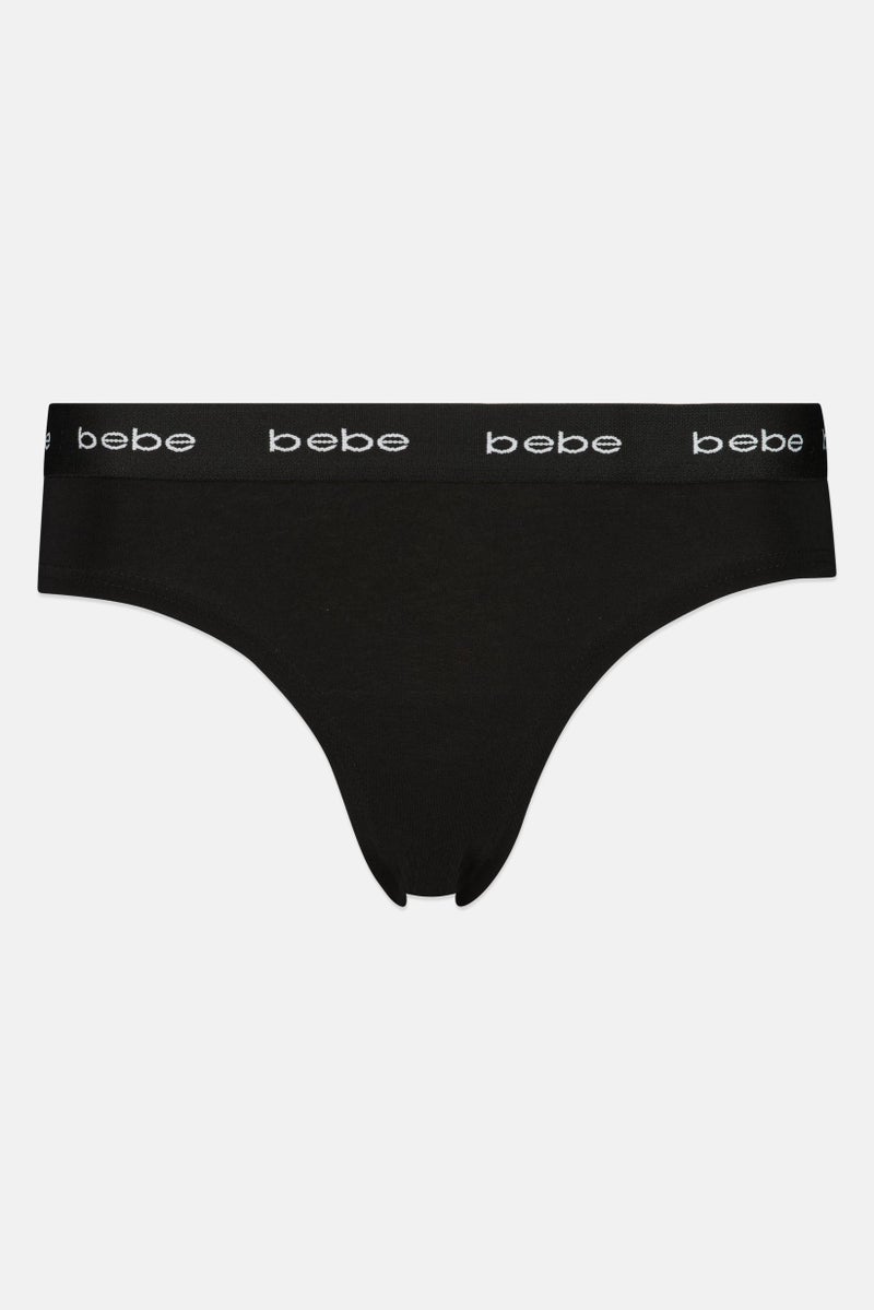 bebe Women 3 Piece Brand Logo Panties, Multicolor - Image 2