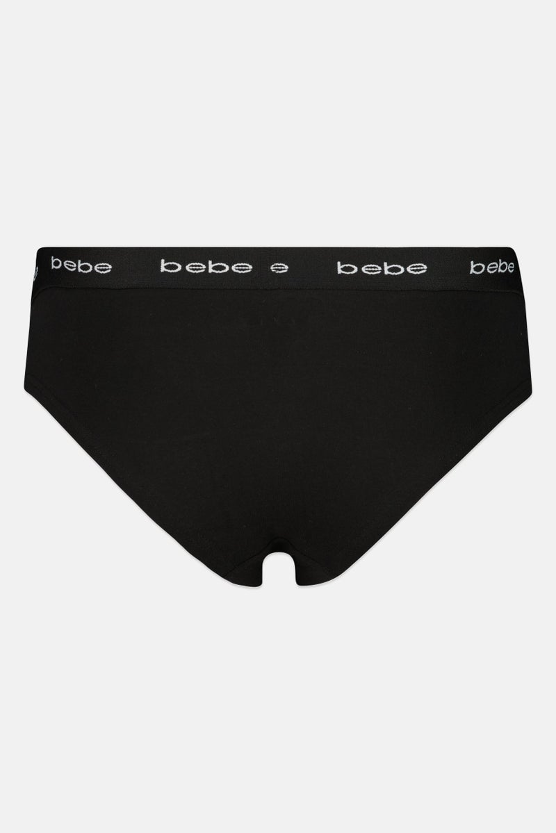 bebe Women 3 Piece Brand Logo Panties, Multicolor - Image 5