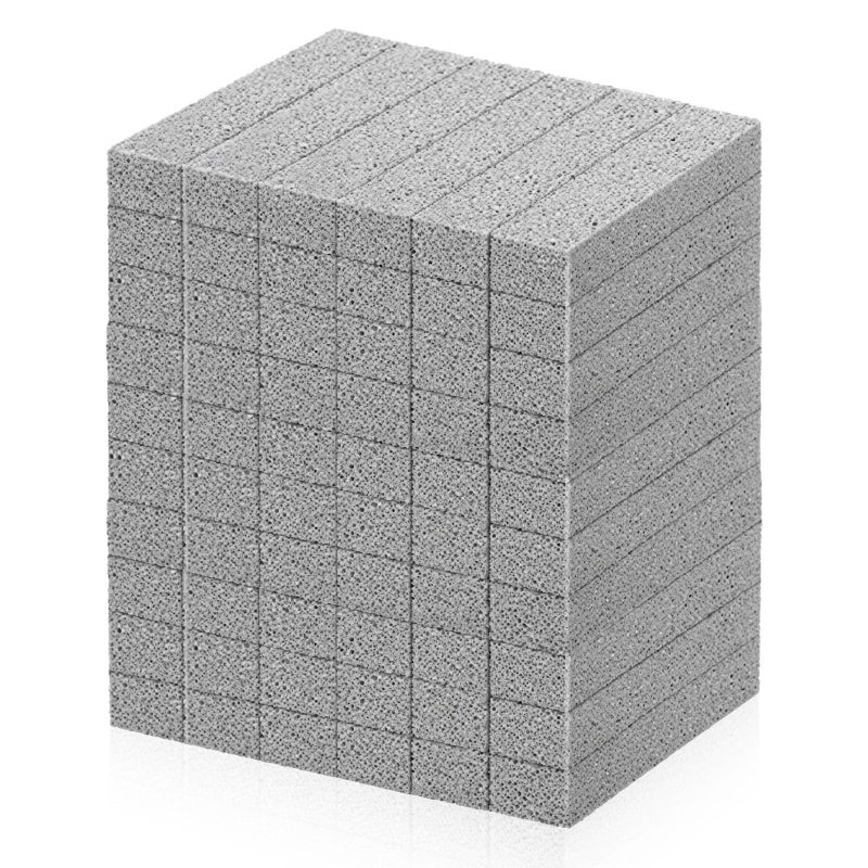 AOKLIT 60 Pcs Pumice Stone for Toilet Cleaning Bowl, Pumice Scouring Stick Pad Hard Water Stain Remover,Cleaning Stones for Toilet, Stove, Oven, Bathroom, Grill, Kitchen, Sinks - Image 1