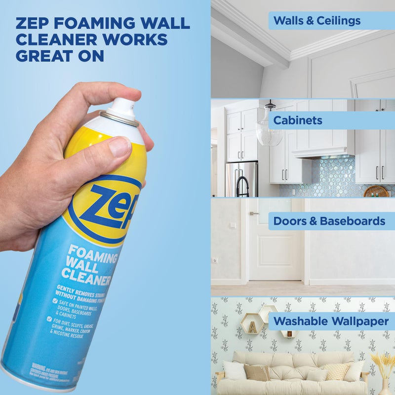 Zep ZUFWC18 Foaming Wall Cleaner, 18 oz, Clear - Image 3