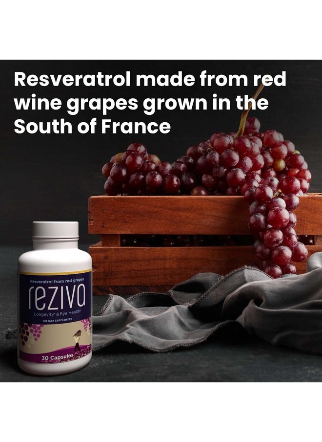 VisiVite Reziva Resveratrol Supplement - Ultra High Potency & Doctor Formulated - Transresveratrol Supplements - Grapeseed With Resveratrol - For Longevity, Eye Health And, Overall Well-Being - 30 Veg Capsules  - Image 4