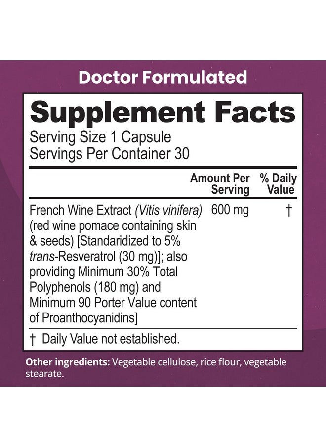 VisiVite Reziva Resveratrol Supplement - Ultra High Potency & Doctor Formulated - Transresveratrol Supplements - Grapeseed With Resveratrol - For Longevity, Eye Health And, Overall Well-Being - 30 Veg Capsules  - Image 5