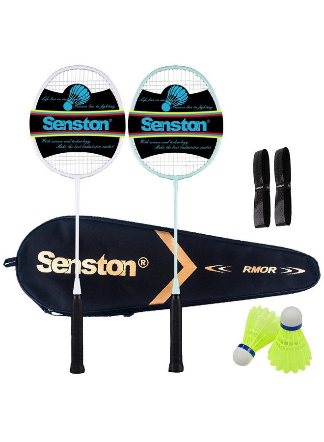 Senston Badminton Rackets Set Of 2 Badminton Set For Outdoor Backyards Gym, Lightweight Badminton Rackets 2 Pack - Image 1