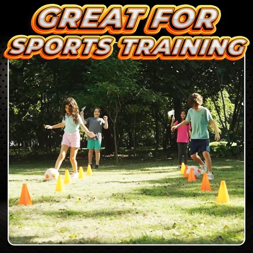 Bedwina Race Car Birthday Party Decorations - (36 Pcs) 12 - 8-Inch Orange Mini Cones for Kids & 24 Black & White Checkered Flags on Sticks - Race Car Themed Birthday Party Decor & Centerpiece Supplies - Image 5