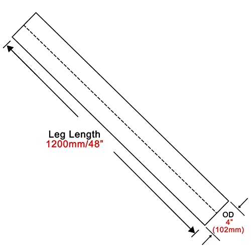 PRUNkuar 4 Inch Straight Pipe Stainless Steel T304 Tubing Piping 48 Inch Long 4 OD Tailpipe DIY Pipe 2PCS - Image 3
