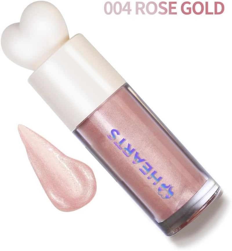 Hearts Soft Liquid Highlighter - 004 Rose Gold - Image 2