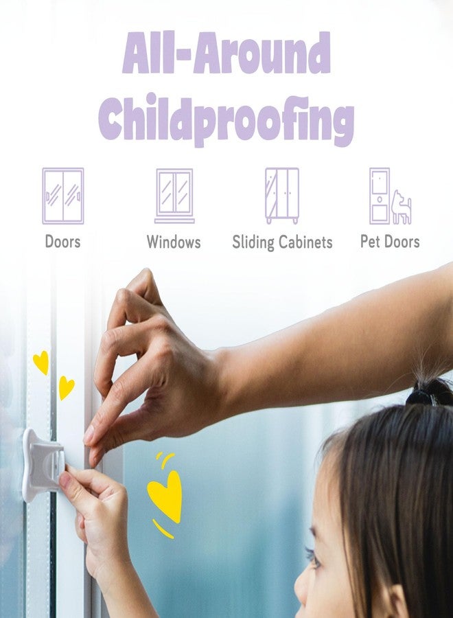 ashtonbee Child Safety Locks for Cabinets and Drawers, Sliding Door Lock, Easy-to-Install Cabinet Locks for Babies, Baby Cabinet Safety Latches, Set of 2, White - Ashtonbee (Pack of 2) - Image 4