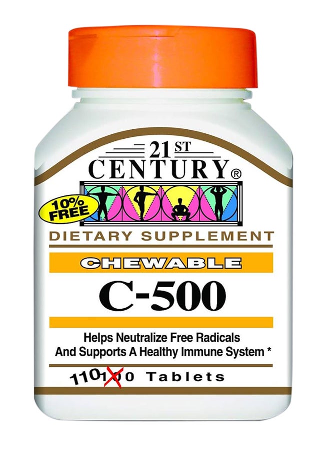 C 500 ملغ نكهة البرتقال مضغوطات 110 حبة