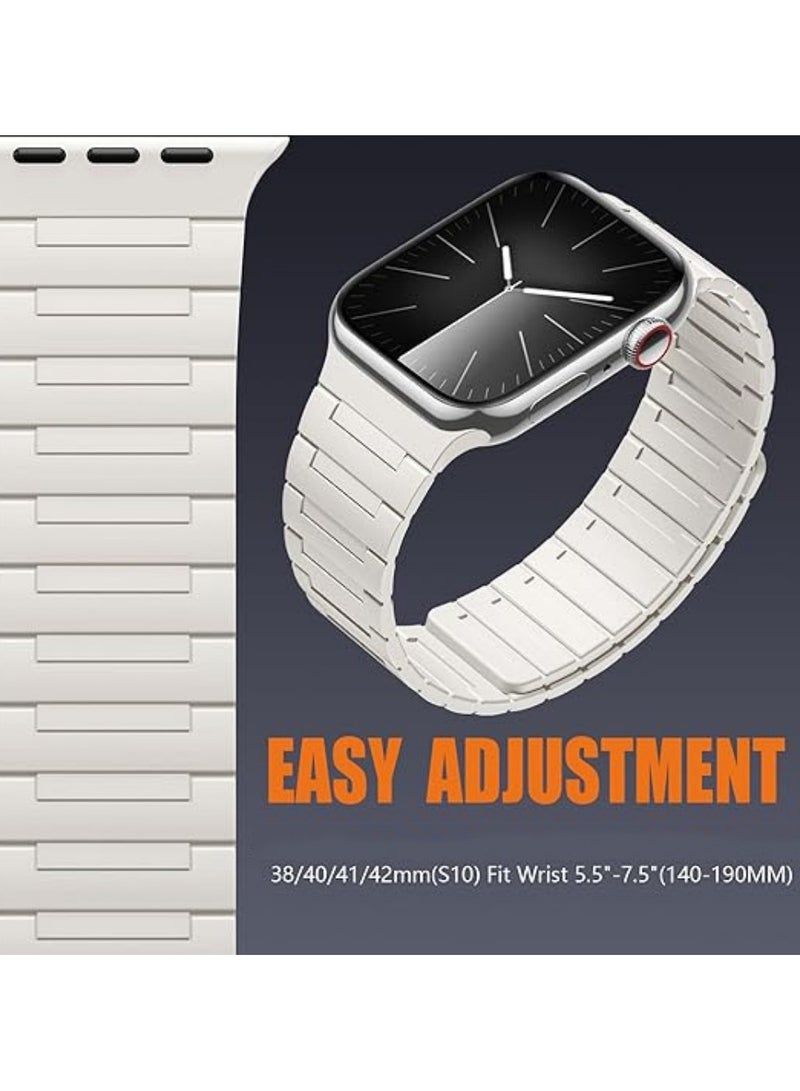 ICARLUS Magnetic Watchband Compatible with Apple Watch for Men 38mm 40mm 41mm 42mm（Series 10） Women Silicone Sport Strong Magnet Strap for iWatch Series 10 9 ULTRA 2 SE 8 7 6 5 4 3 1 - Image 4