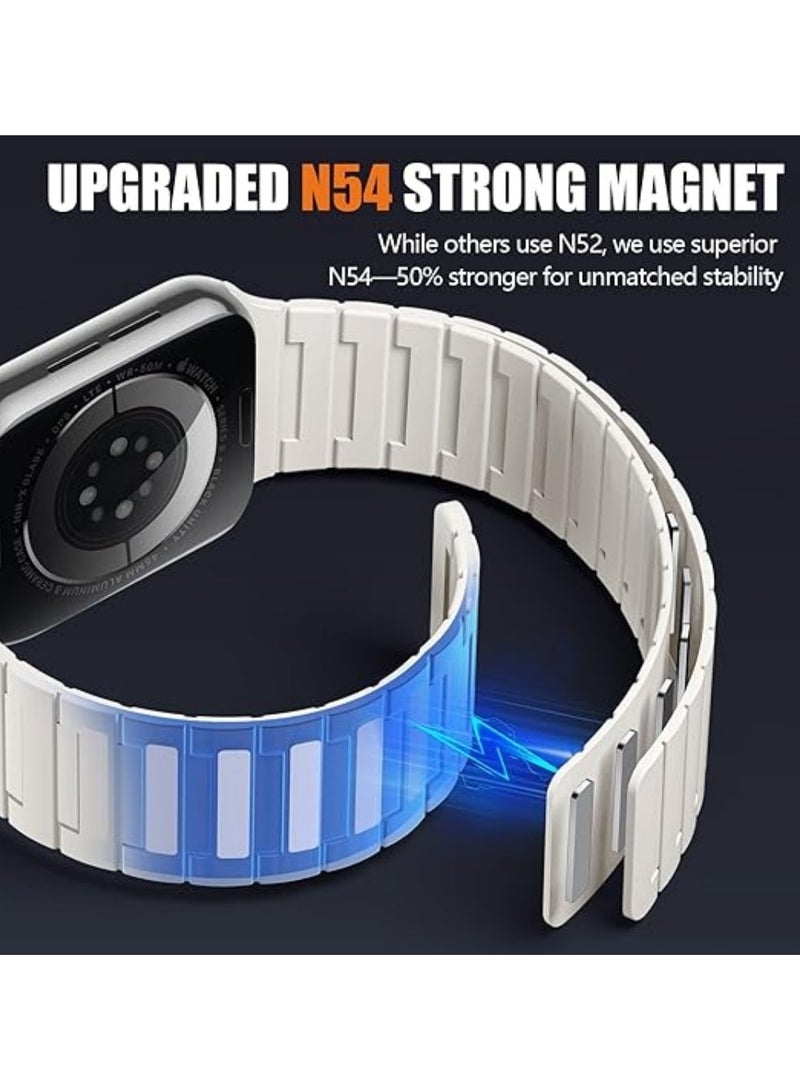 ICARLUS Magnetic Watchband Compatible with Apple Watch for Men 38mm 40mm 41mm 42mm（Series 10） Women Silicone Sport Strong Magnet Strap for iWatch Series 10 9 ULTRA 2 SE 8 7 6 5 4 3 1 - Image 2