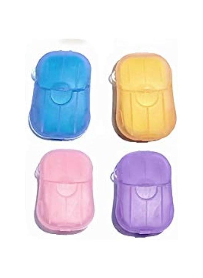 Generic 4 PCS Travel Disposable Soap Sheet Boxed Soap Paper Portable Hand Wash Sheet Small Soap Sheet Mini Soap Paper  - Image 1