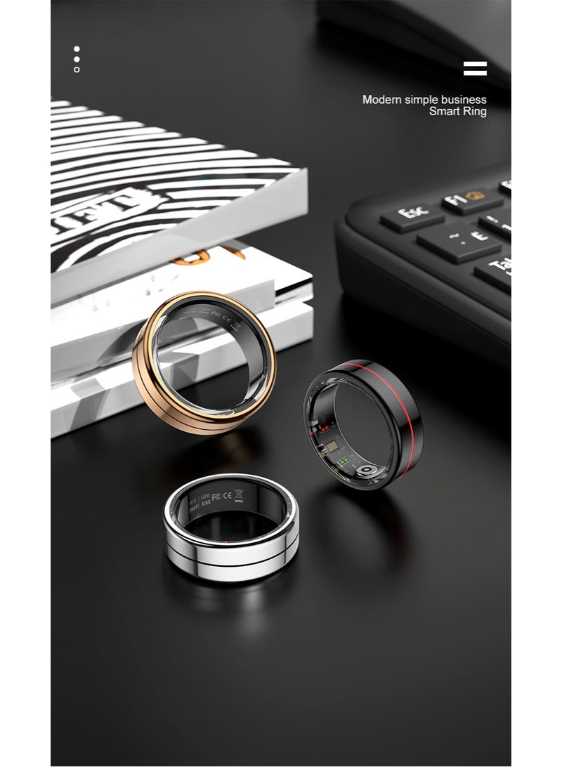 Smart Health Tracking Ring Stainless Steel 5ATM Waterproof - Image 2