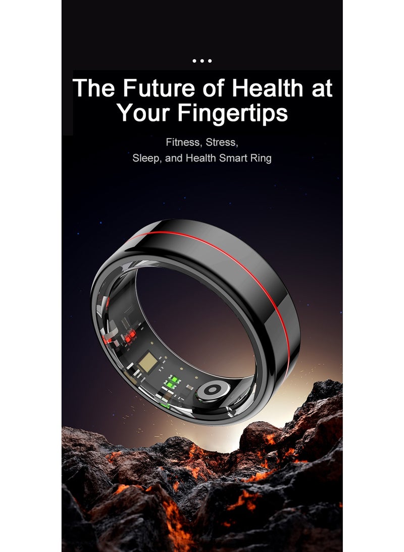 Smart Health Tracking Ring Stainless Steel 5ATM Waterproof - Image 1
