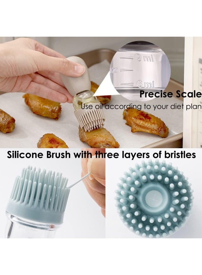 Bukela Oil Dispenser with Brush, 3 Pack Glass 2 IN 1 Oil Dispensing Bottle with Basting Brush for Cooking Frying Baking Kitchen, 180ml, Blue+Green+Red - Image 5