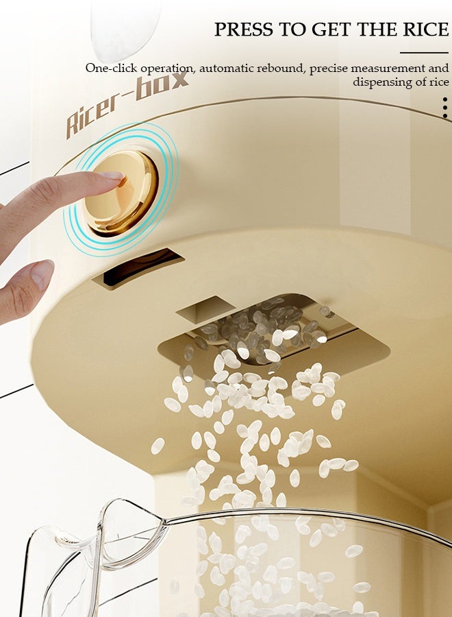 DUNISO Rice Bucket,Rice Storage Container,Household Rice Barrel,Kitchen Multifunctional Grain Container, Insect-proof Moisture, Insect-proof Food Storage Container with Pop Up Lid  for Flour, Sugar, Oatmeal - Image 5