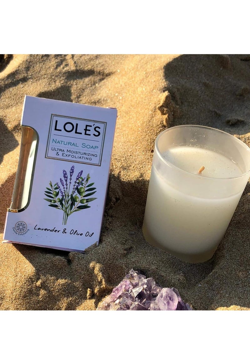 LOLE'S Luxury Pure Natural Soap, Lavender & Olive Oil Beauty Bar, Detox & Deep Cleansing Face and Body Care - Vitamin E, SLS-Free, Crisp & Fresh Touch, 100% Vegetable, No Animal Fat 150g - Image 5