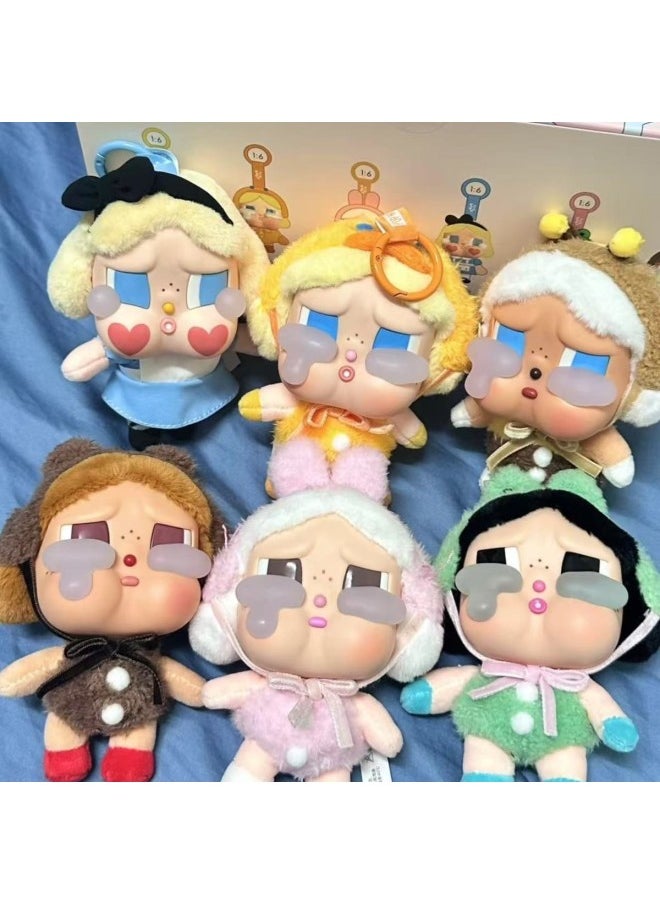 CRYBABY Tears Series Vinyl Face Plush Blind Box Bubble Mart Cry Blind Box Cry Baby Cry-Colour:Crying Frog Crying Frog] Unbox And Confirm