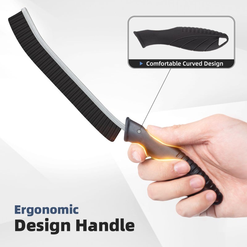 FOOGWEE Hard Bristle Crevice Cleaning Brush - Cleaning Tools for Household Use, Multifunctional Gap Cleaning Supplies for Kitchen, Bathroom, Toilet, Window, Vehicle, Faucets, Grout, Home (Black) - Image 3