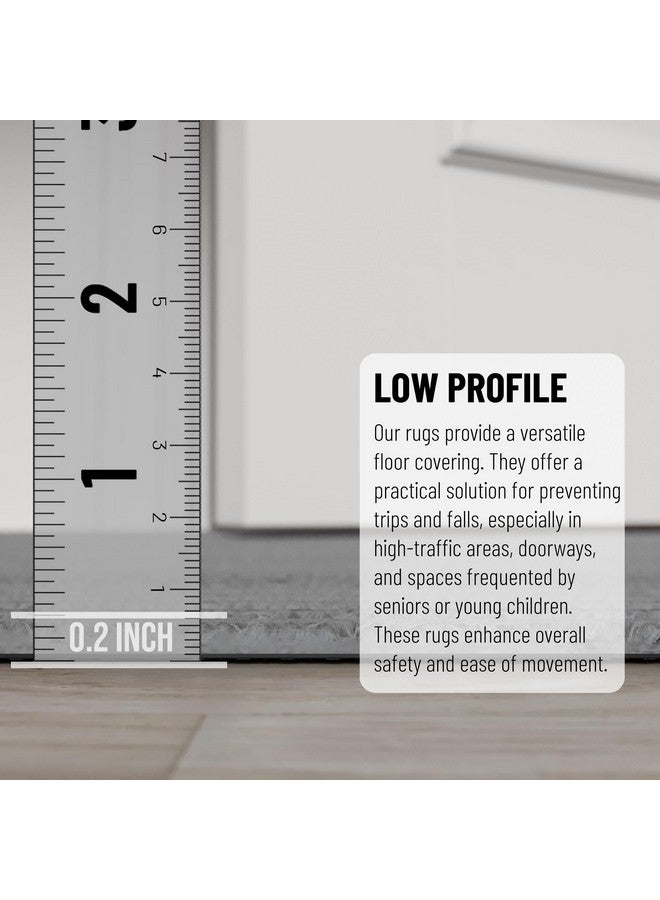 Ottomanson 2' x 6' Commercial-Grade Hallway Runner with Scraper Pile - Extra Durable Non-Slip Rug Mat for Indoor & Outdoor Use - Ideal for Kitchen, Entryway, Patio & Garage - High-Traffic Carpet, Gray - Image 5