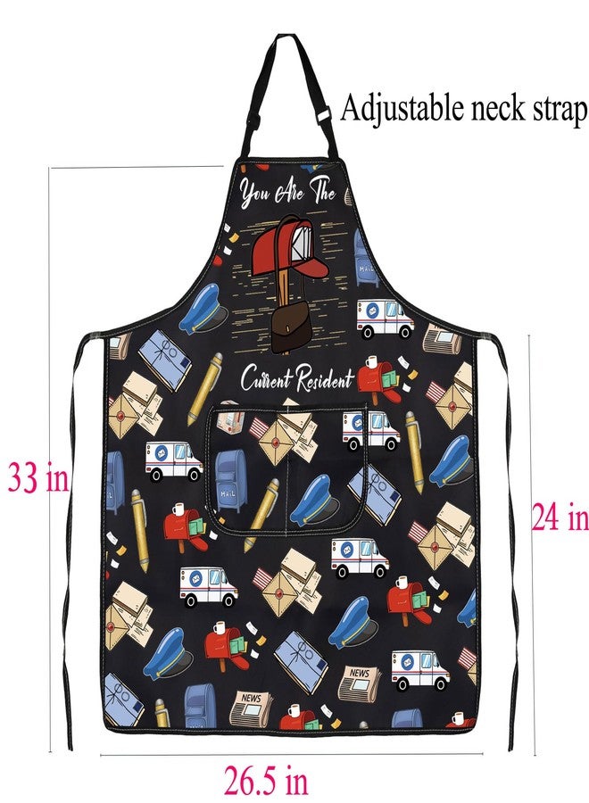 BNQL Postal Worker Apron Post Office Worker Gifts Mailman Gifts Postman Gift You Are The Current Resident Mail Carrier Apron - Image 2