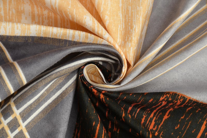 Homefab India 144 TC Microfiber Single Bedsheet with 1 Pillow Cover - Checks, Multi - Image 3