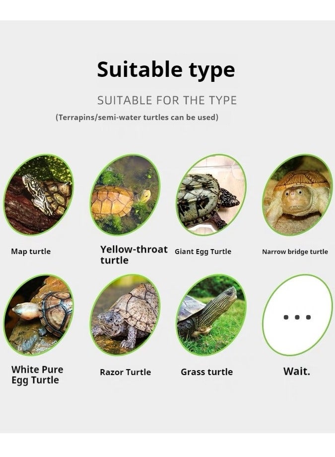 REPTIZOO Reptizoo turtle tank with sun drying platform, water and land ecological tank, household glass farming Turtle feeding box  - Image 5