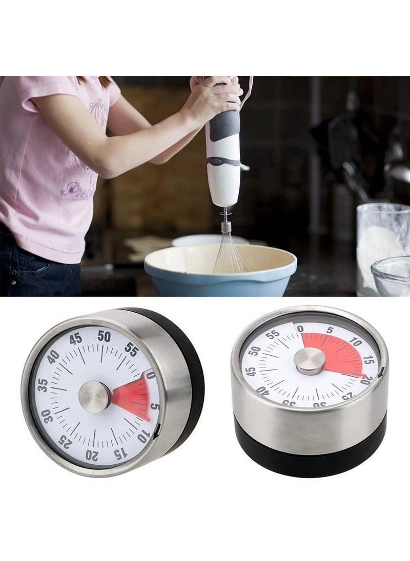 CARTIFY - CARTIFY Steel Visual Time Magnetic Kitchen Timer 60 Minute Countdown Timer with Loud Alarm Durable Mechanical Time Management Tool No Batteries Required - Image 1
